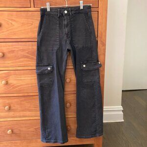Zara Girls Black Cargo Jeans, size 13-14